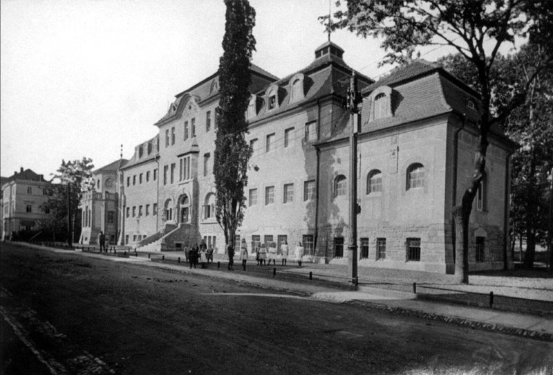 Sicht auf die Außenansicht Stadtbad Gotha