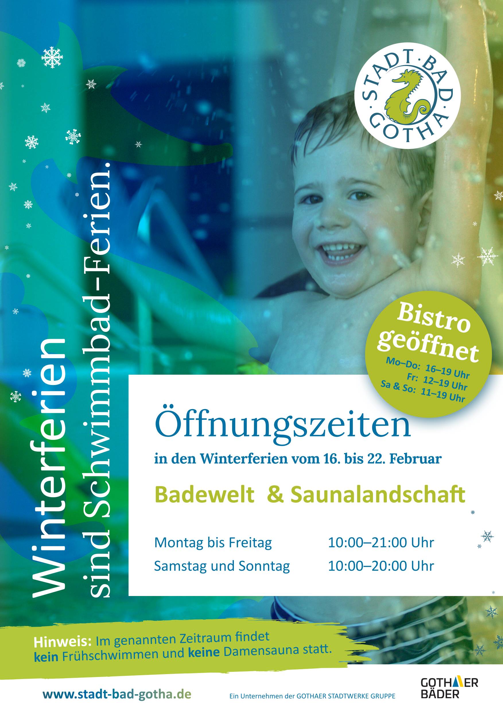 Winterferien - Öffnungszeiten